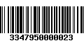 Código de Barras 3347950000023