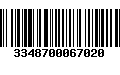 Código de Barras 3348700067020