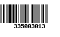 Código de Barras 335003013