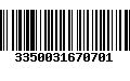 Código de Barras 3350031670701