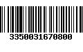 Código de Barras 3350031670800