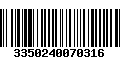 Código de Barras 3350240070316