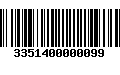 Código de Barras 3351400000099