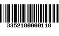 Código de Barras 3352180000118