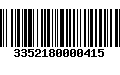 Código de Barras 3352180000415