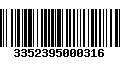 Código de Barras 3352395000316