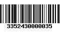 Código de Barras 3352430000035