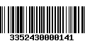 Código de Barras 3352430000141