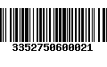 Código de Barras 3352750600021