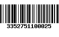 Código de Barras 3352751100025