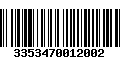 Código de Barras 3353470012002