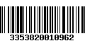 Código de Barras 3353820010962