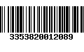 Código de Barras 3353820012089