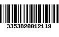 Código de Barras 3353820012119