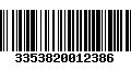 Código de Barras 3353820012386