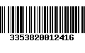 Código de Barras 3353820012416