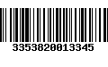 Código de Barras 3353820013345