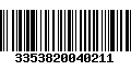 Código de Barras 3353820040211