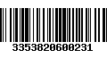 Código de Barras 3353820600231