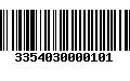 Código de Barras 3354030000101