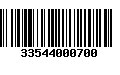 Código de Barras 33544000700