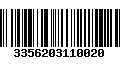 Código de Barras 3356203110020