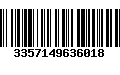 Código de Barras 3357149636018