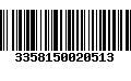 Código de Barras 3358150020513