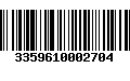 Código de Barras 3359610002704