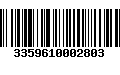 Código de Barras 3359610002803