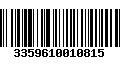 Código de Barras 3359610010815