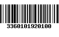 Código de Barras 3360101920100