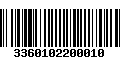 Código de Barras 3360102200010