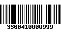 Código de Barras 3360410000999