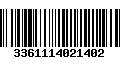 Código de Barras 3361114021402