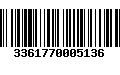 Código de Barras 3361770005136