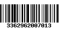 Código de Barras 3362962007013