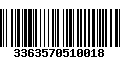 Código de Barras 3363570510018