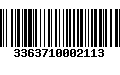 Código de Barras 3363710002113