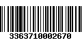 Código de Barras 3363710002670