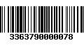 Código de Barras 3363790000078