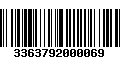 Código de Barras 3363792000069