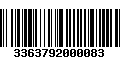 Código de Barras 3363792000083