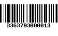 Código de Barras 3363793000013