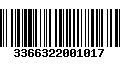 Código de Barras 3366322001017