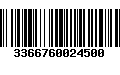 Código de Barras 3366760024500