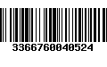 Código de Barras 3366760040524