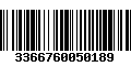 Código de Barras 3366760050189