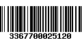 Código de Barras 3367700025120