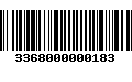 Código de Barras 3368000000183